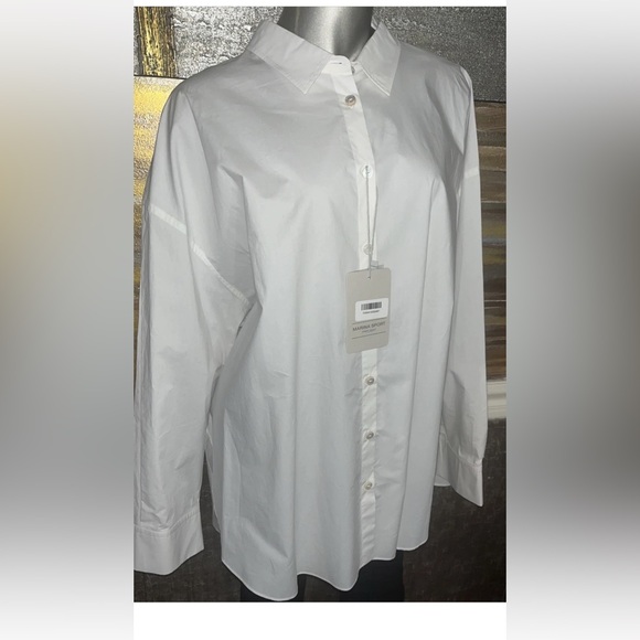 Marina Rinaldi Sport White Cotton Casacca (Tunic) US Size 20 New - Picture 6 of 11